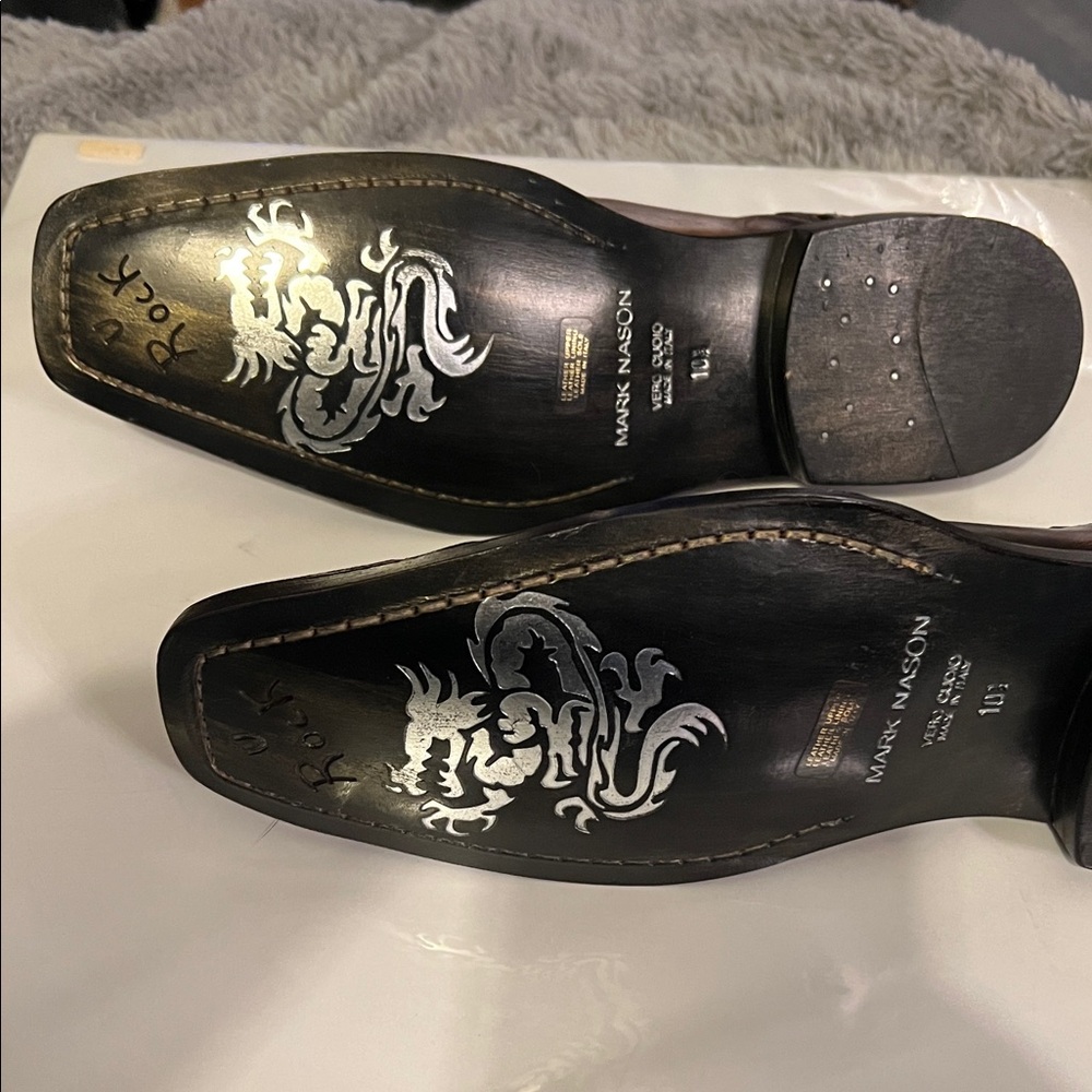 Mark Nason Brown Leather Loafers - Picture 7 of 8